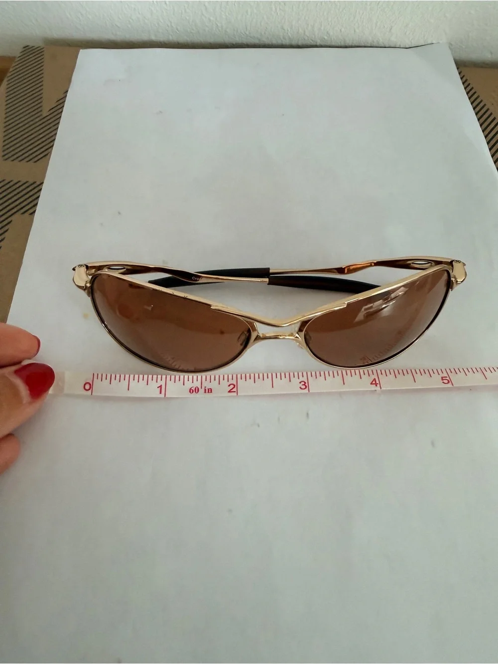 Oakley Crosshair Small Sunglasses Gold Irridium 05975 Unisex